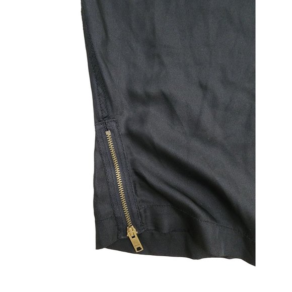 DKNY Pure NWT Silk Black Pants Garcon Style Tie 8 - Picture 3 of 5